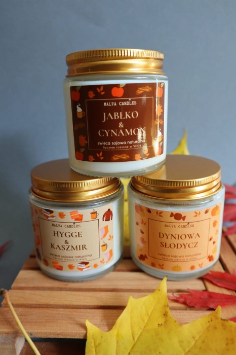 Świeca sojowa Hygge &amp; Kaszmir – aromat jesieni